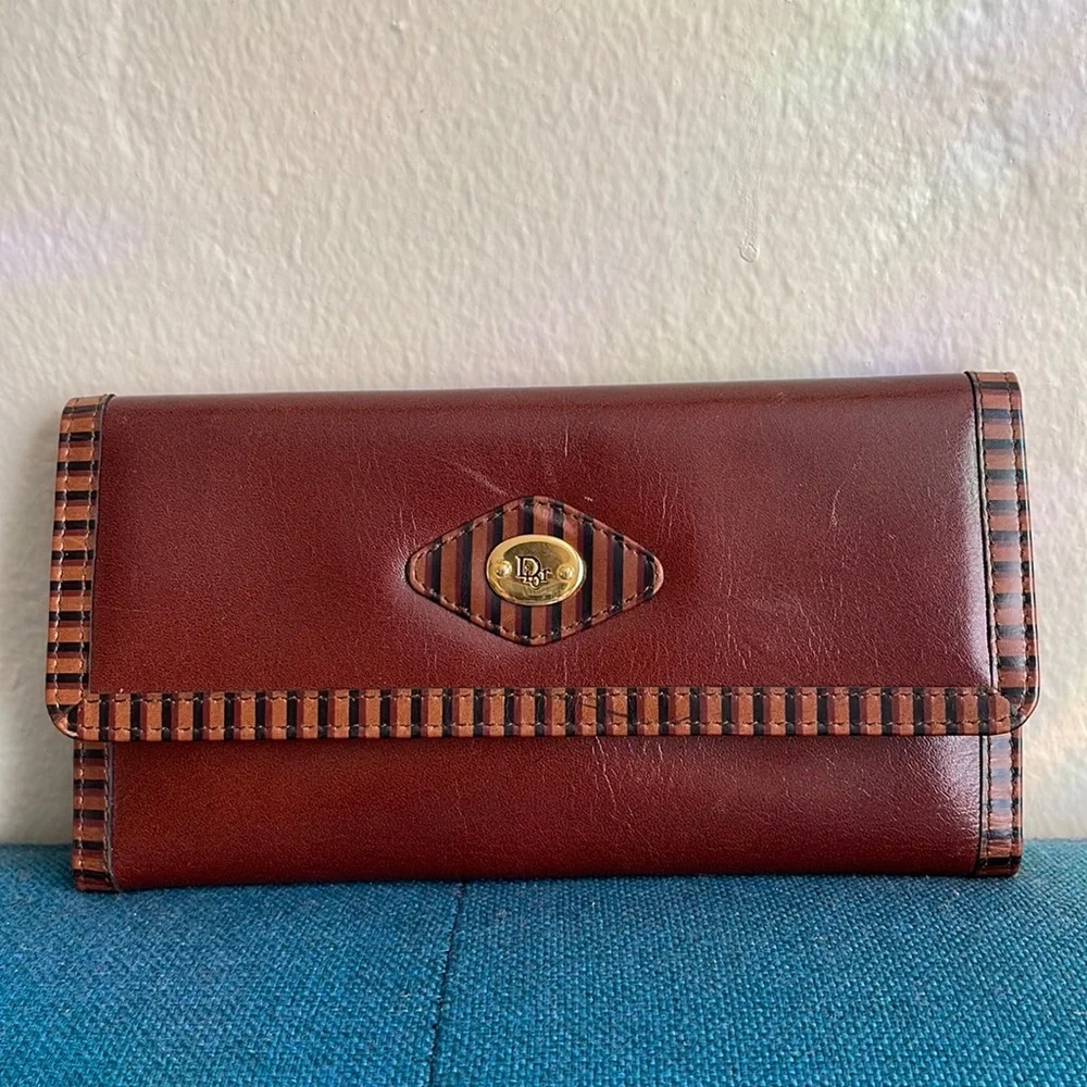 Christian Dior 90s vintage trifold wallet
